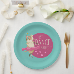 Funny Sheep Message - Just Dance About It 1 Paper Plate