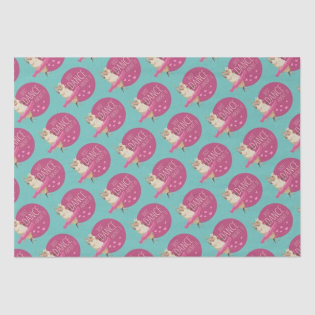 Funny Sheep Message - Just Dance About It 1 Tissue Paper (Front)