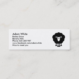 Funny sheep mini business card