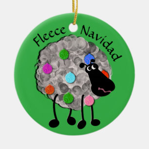 Funny sheep ornament