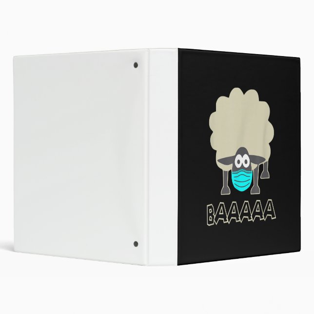 Funny Sheep With Face Mask | Sheeple Gift Binder (Background)