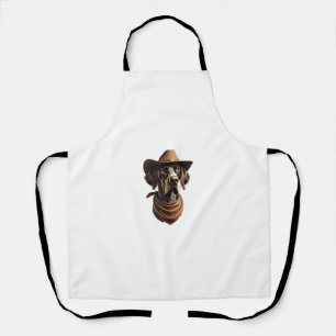 Funny Sheriff Dog Shirt German Pointer Dog Mom Wil Apron