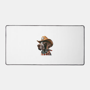 Funny Sheriff Dog Shirt German Pointer Dog Mom Wil Desk Mat