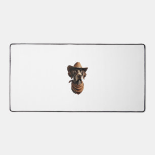 Funny Sheriff Dog Shirt German Pointer Dog Mom Wil Desk Mat