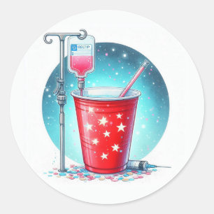 Funny "She's Going to call the Shots" Nurse Grad Classic Round Sticker