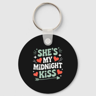 Funny Shes My Midnight Kiss Valentine Matching Cou Keychain