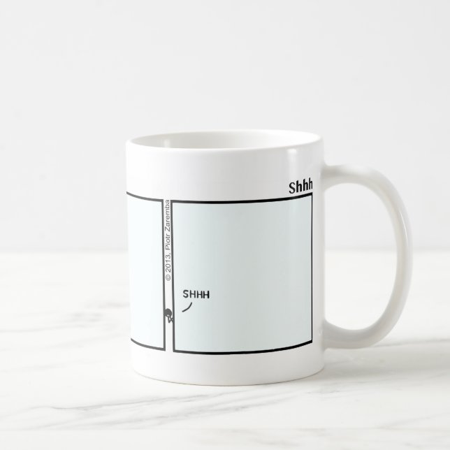 Funny Shhh Stickman Mug - 123 (Right)