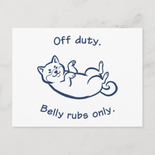 Funny Shiba Inu Belly Rubs Only Postcard