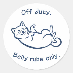 Funny Shiba Inu Belly Rubs Only Sticker