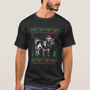 Funny Shiba Inu Dog Lovers Santa Hat Ugly Christma T-Shirt