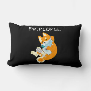 Funny Shiba Inu   Ew People Dog Gift Lumbar Pillow