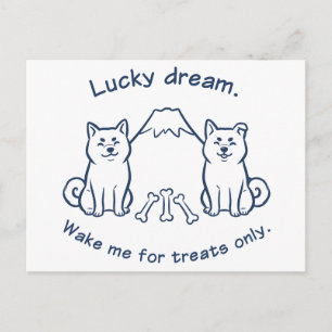 Funny Shiba Inu Lucky Dream Mt Fuji Postcard