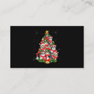 Funny Shih Tzu Christmas Tree Dog Lover Xmas Santa Enclosure Card