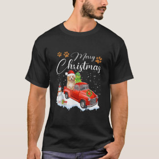 Funny Shih Tzu Dog Snow Red Truck Christmas Xmas T T-Shirt
