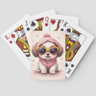 Funny Shih Tzu Kawaii Dog Playing Cards