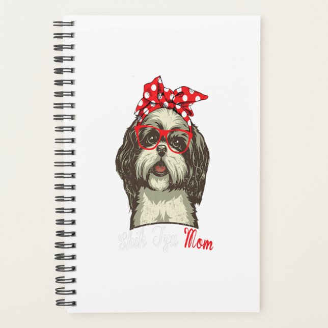 Funny Shih Tzu Mom Shih Tzu Dog Lovers Premium Planner (Front)