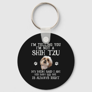Funny Shih Tzu Shihtzu Gift Mom Mama Baby Pet Dog Keychain