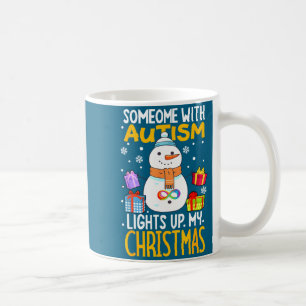 Funny Shirt Autism Awareness Snowman Xmas Decor Coffee Mug