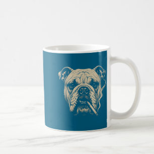Funny Shirt Dog Smoking Cigarette English Bulldog Coffee Mug