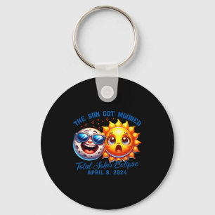 Funny Shirt Eclipse Sun Got Mooned Solar Keychain