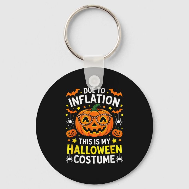Funny Shirt Halloween 2025 Pumpkin Costume Men Wom Keychain (Front)