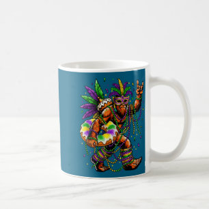 Funny Shirt Mardi Gras Bigfoot King Cake Coffee Mug