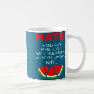 Funny Shirt Math Watermelon Calculation Joke Teach Coffee Mug