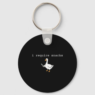 Funny Shirt Require Snacks Goblincore Goose Keychain