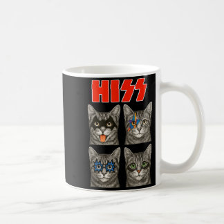 Funny Shirt Retro Cat Rock Music Concert Coffee Mug