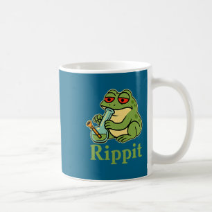 Funny Shirt Rippit Stoner Frog Smoking Stoner Coffee Mug