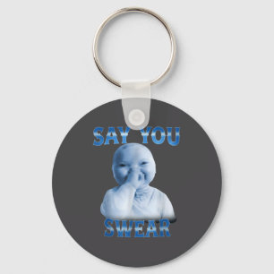 Funny Shirt Say Swear Ai Baby Meme Keychain