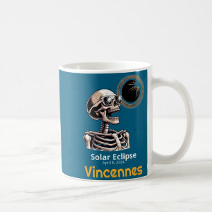 Funny Shirt Skeleton Solar Eclipse Vincennes India Coffee Mug