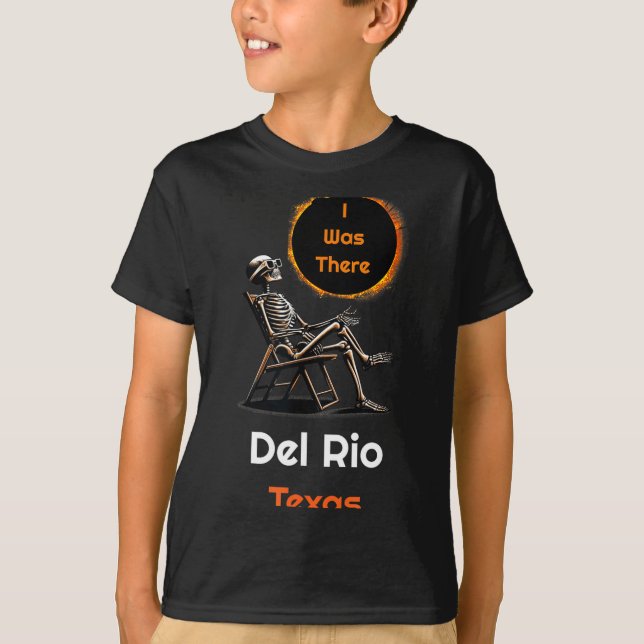 Funny Shirt Solar Eclipse Del Rio Texas (Front)