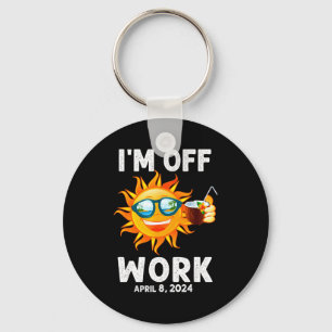 Funny Shirt Solar Eclipse Sun Off Work Keychain