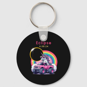 Funny Shirt Total Solar Eclipse Monster Truck Keychain