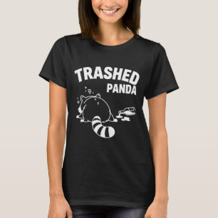 Funny Shirt Trashed Panda Racoon Gets Drunk