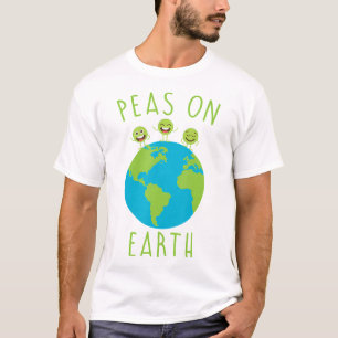 Funny Shirts Peas On Earth Tees Peace Men