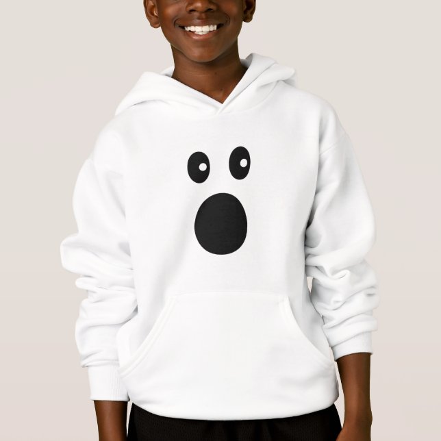 Funny Shocked Face Emoji Minimal Cartoon  (Front)