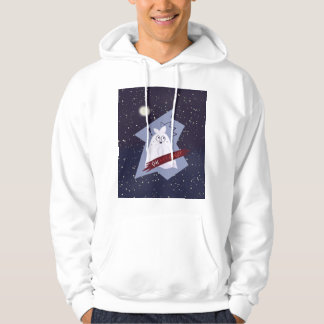 Funny Shocked Ghost Cartoon Pullover Hoodie