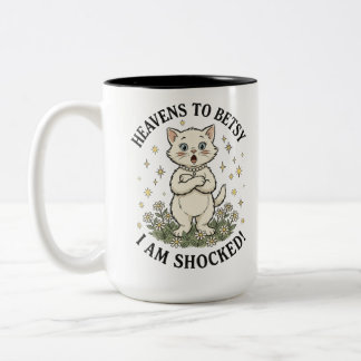 Funny Shocked Retro Cat Mug
