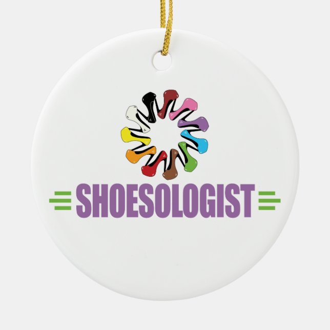 Funny Shoe Lover Ceramic Ornament (Front)