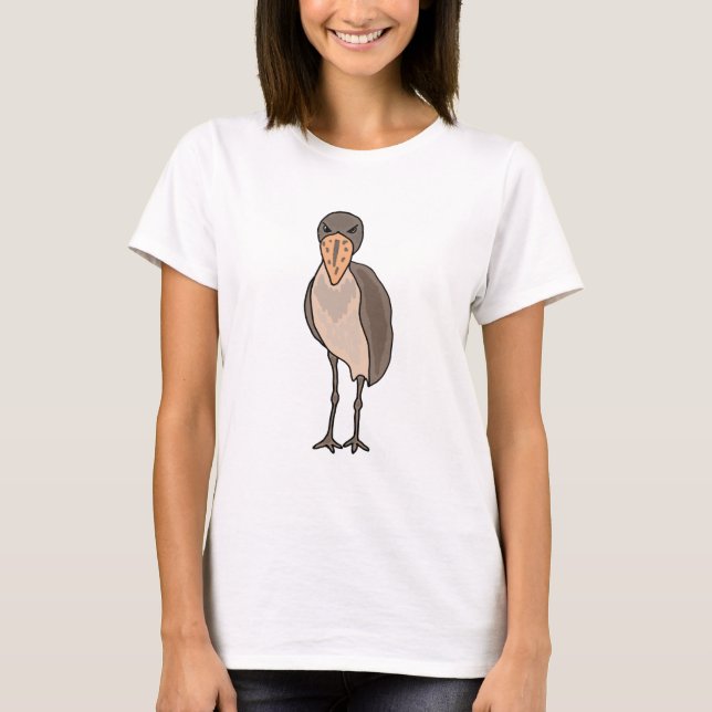Funny Shoebill Bird Design T-Shirt (Front)