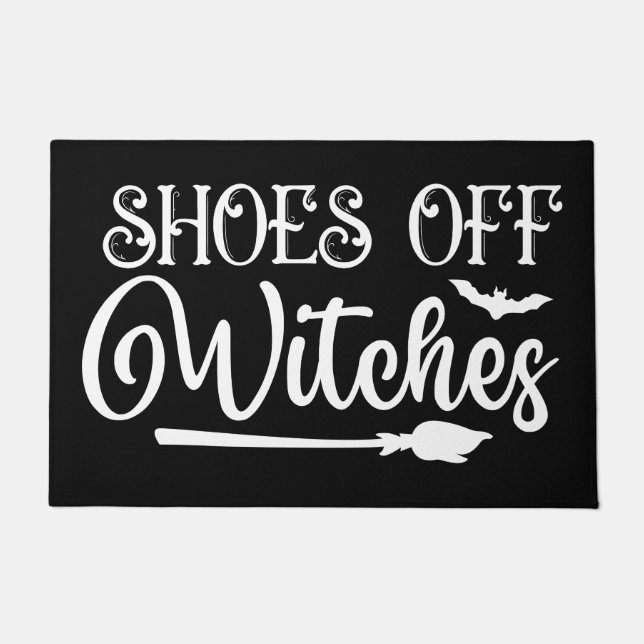 Funny Shoes Off Halloween Doormat (Front)