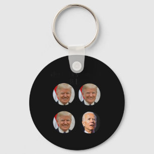 Funny Shopping Cart Trump Biden Election Meme Vote Keychain