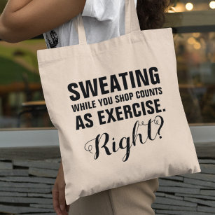 Funny Shopping Exercise Tote Bag