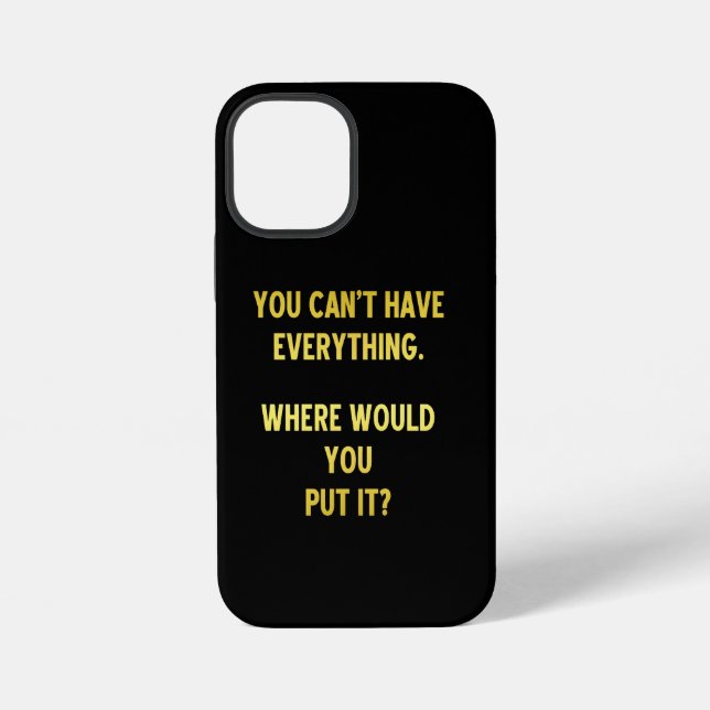 Funny Shopping Hoarding Joke iPhone Case (Back)
