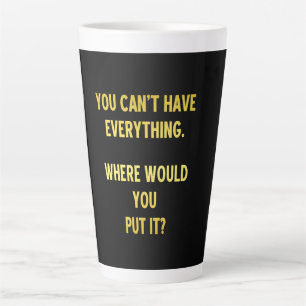 Funny Shopping Hoarding Joke Latte Mug