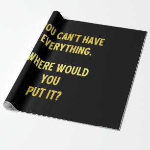 Funny Shopping Hoarding Joke Wrapping Paper