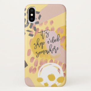 Funny Shopping Quote Modern Colourful Pattern Case-Mate iPhone Case
