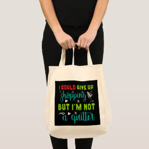 Funny shopping word art tote bag